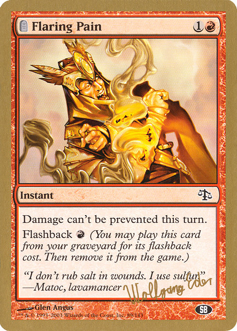 (英)鋭い痛み / Flaring Pain【WC03】 World Championship Decks 2003 Wolfgang Eder サイドボード 金枠 No.062
