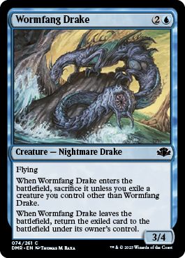 (英)【Foil】寄生牙のドレイク / Wormfang Drake【DMR】 No.074