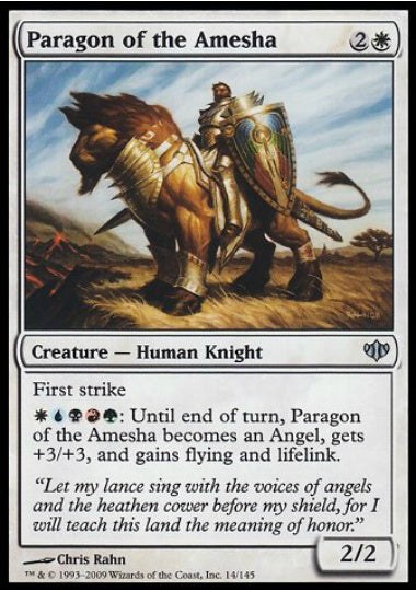 (英)【Foil】アミーシャの模範 / Paragon of the Amesha【CON】 No.014