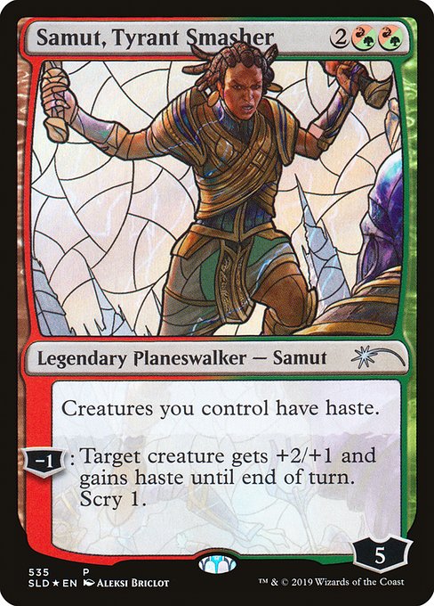 (英)【Foil】暴君潰し、サムト / Samut, Tyrant Smasher【SLD】Stained-Glass Planeswalkers No.535