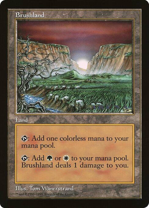 (英)低木林地 / Brushland【PRM】 アリーナプロモ 【Oversized Card】 BIG-PRM-072 ※トーナメントで使用することはできません。