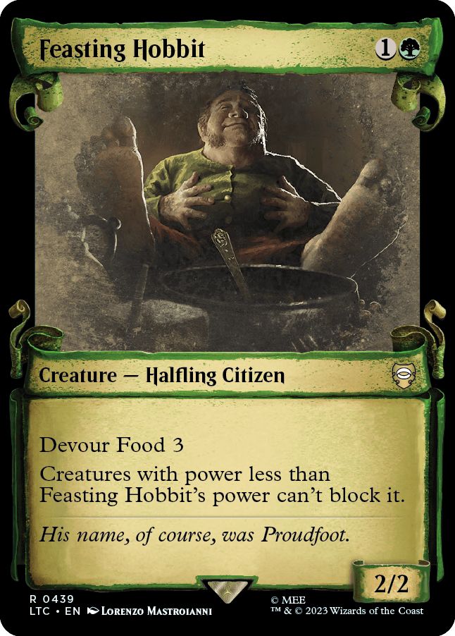 (英)【銀Foil】大いに食べるホビット / Feasting Hobbit ★ショーケース枠★(中つ国の巻物) 【LTC】 No.439