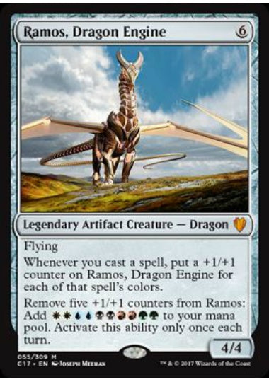 (英)【Foil】ドラゴン・エンジン、レイモス / Ramos, Dragon Engine【C17】 No.055