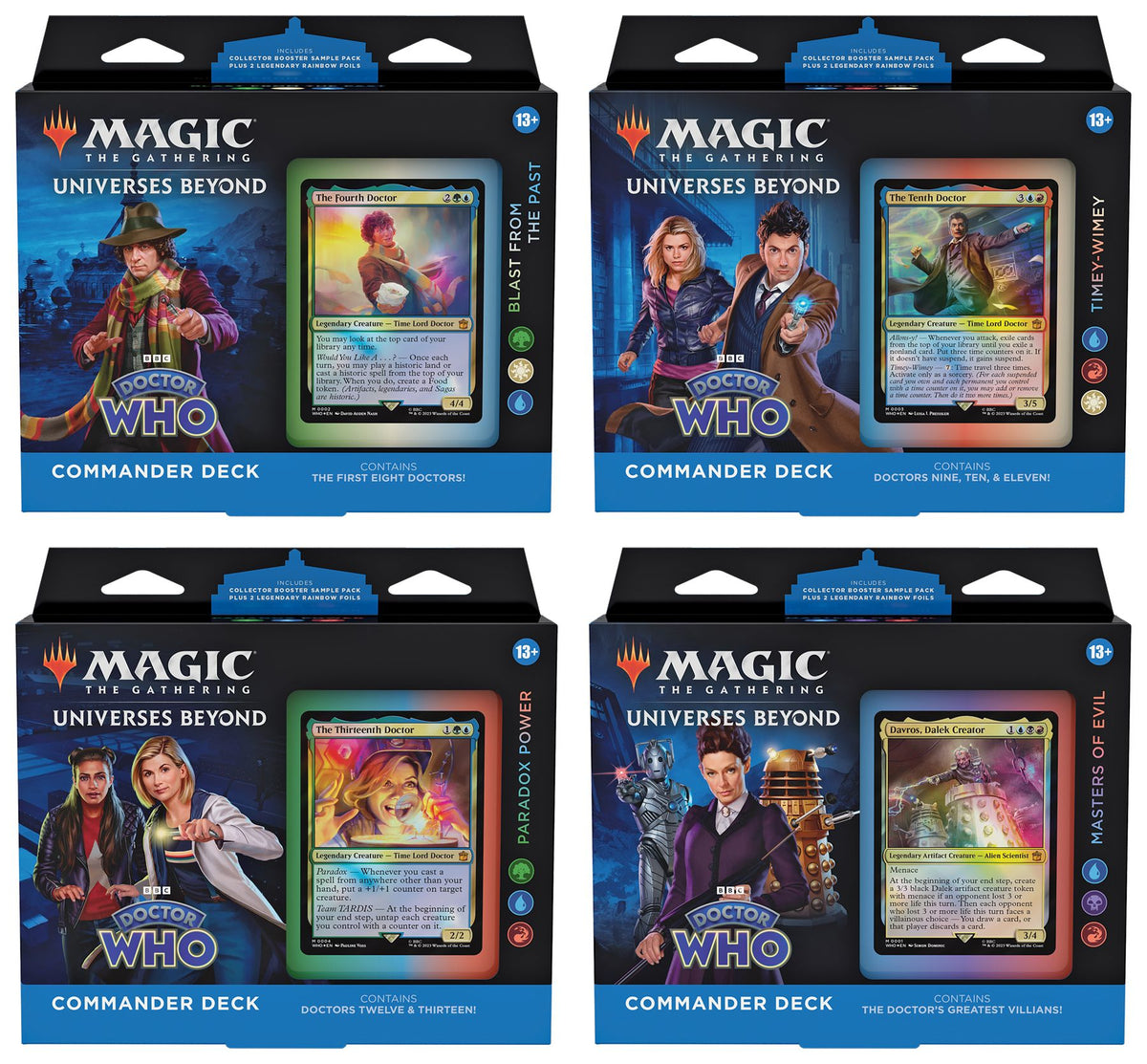 (英)ドクター・フー 統率者デッキ 4種セット / Doctor Who Commander Deck Set【BOX】 ※発送方法は「ゆうパック」を選択してください。