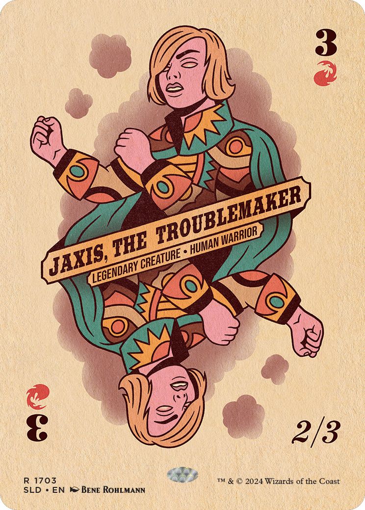 (英)【Foil】トラブルメーカー、ジャクシス / Jaxis, the Troublemaker【SLD】Poker Faces No.1703