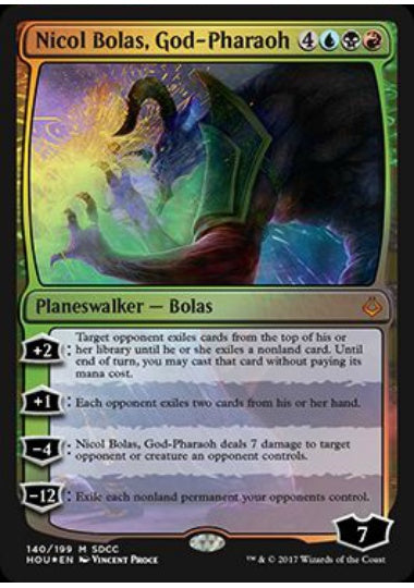 (英)【Foil】王神、ニコル・ボーラス / Nicol Bolas, God-Pharaoh【PRM】SDCC2017プロモ No.023