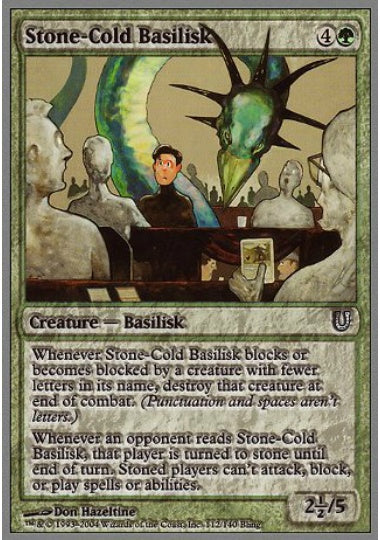 (英)【Foil】Stone-Cold Basilisk 【UNH】 No.112