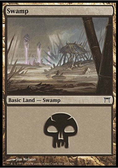 (英)【Foil】沼 / Swamp【CHK】 No.297