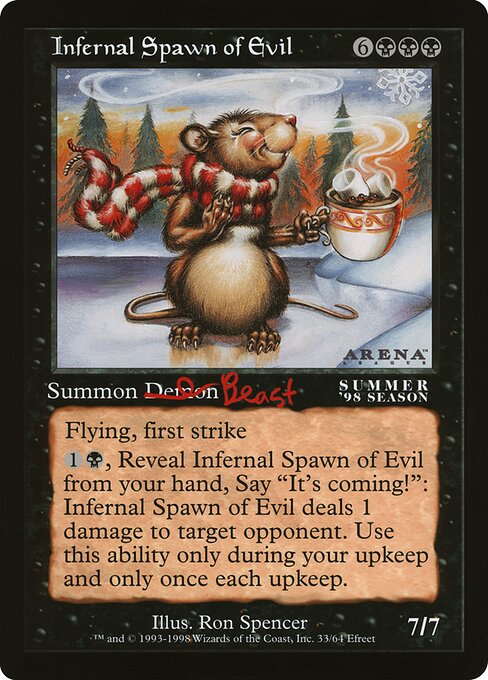 (英)Infernal Spawn of Evil【PRM】 アリーナプロモ 【Oversized Card】 BIG-PRM-061 ※トーナメントで使用することはできません。
