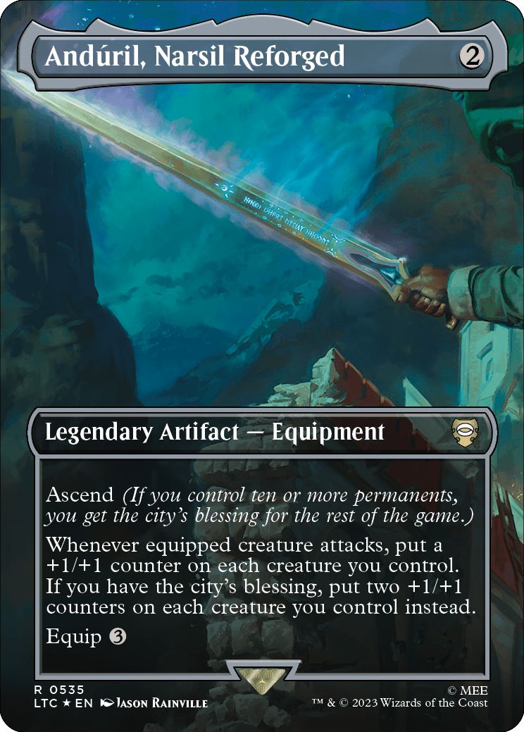 (英)【Surge-Foil】Anduril, Narsil Reforged ★ボーダーレス★(シーン・カード) 【LTC】 No.535