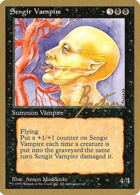 (英)センギアの吸血鬼 / Sengir Vampire【PTC】 ProTour NewYork Decks 1996 George Baxter 金枠 No.112