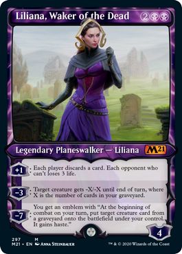 (英)【Foil】死者を目覚めさせる者、リリアナ / Liliana, Waker of the Dead ★ショーケース枠★ 【M21】 No.297