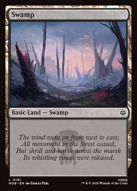(英)【Foil】沼 / Swamp【HOB】 No.191