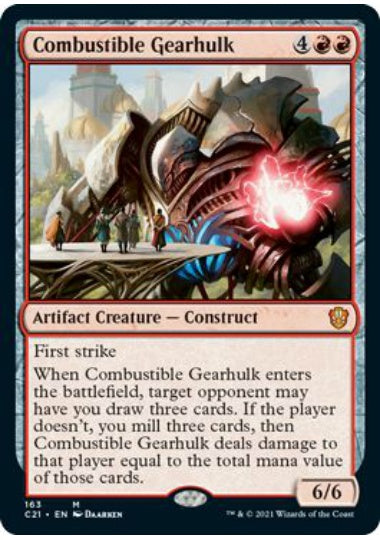 (英)焼却の機械巨人 / Combustible Gearhulk【C21】 No.163