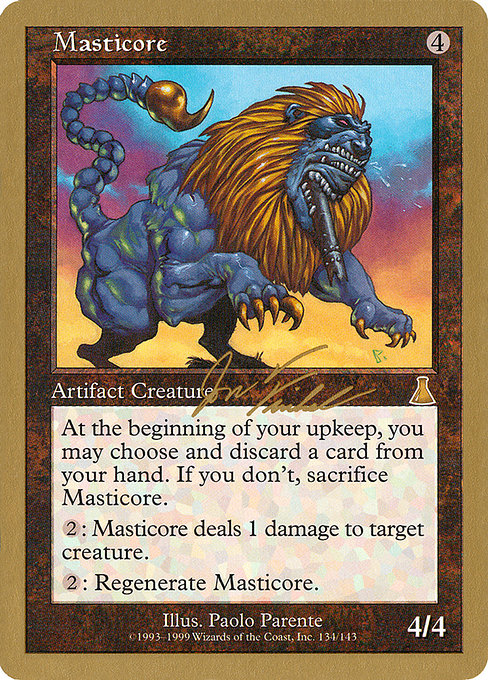 (英)マスティコア / Masticore【WC00】 World Championship Decks 2000 Jon Finkel 金枠 No.071