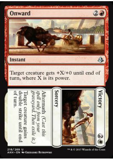 (英)【Foil】先手+必勝 / Onward+Victory【AKH】 No.218