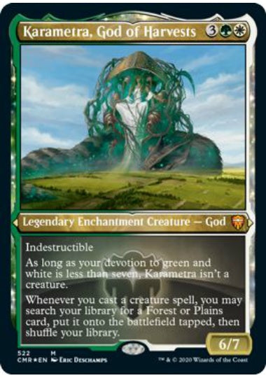 (英)【Foil】収穫の神、ケイラメトラ / Karametra, God of Harvests ★ショーケース枠★ 【CMR】 No.522