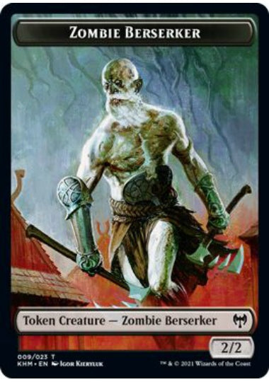 (英)ゾンビ・狂戦士トークン / Zombie Berserker Token【KHM-TOKEN】 No.009