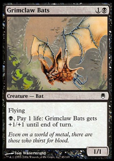 (英)【Foil】薄黒爪のコウモリ / Grimclaw Bats【DST】 No.045