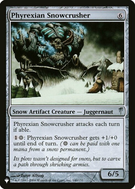 (英)ファイレクシアの雪潰し / Phyrexian Snowcrusher【LST】 No.1014