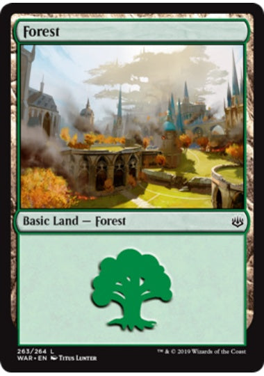 (英)【Foil】森 / Forest【WAR】 No.263