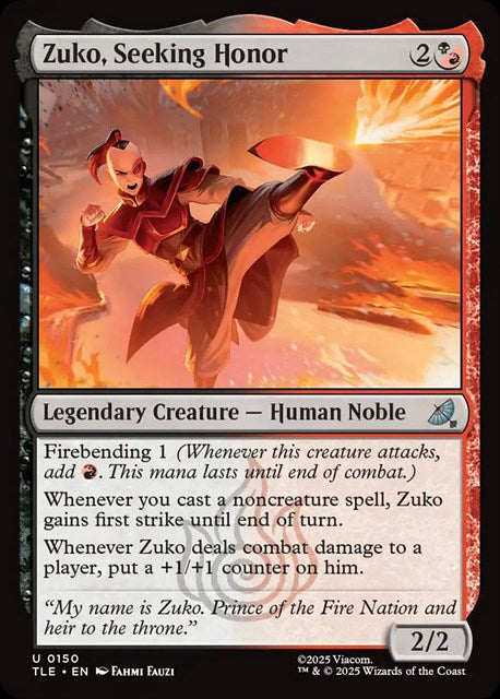 (英)【Foil】名誉を追い求める者、ズーコ / Zuko, Seeking Honor【TLE】 No.150