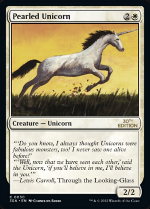 (英)真珠色の一角獣 / Pearled Unicorn【30A】 No.030 ※トーナメントで使用することはできません。