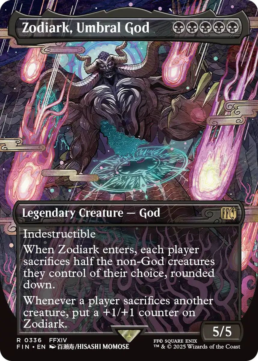 (英)戒律王、ゾディアーク / Zodiark, Umbral God ★ボーダーレス★(木版画) 【FIN】 No.336
