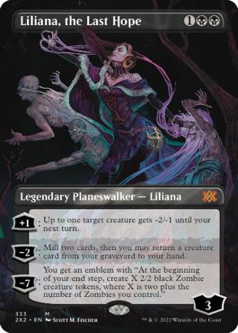 (英)【Foil】最後の望み、リリアナ / Liliana, the Last Hope ★ボーダーレス★ 【2X2】 No.333