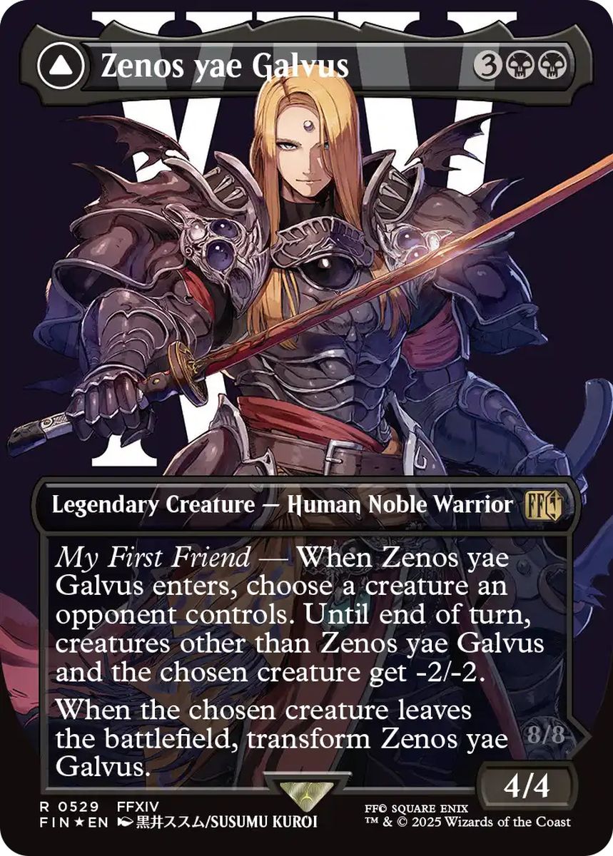 (英)【Surge-Foil】ゼノス・イェー・ガルヴァス / Zenos yae Galvus - 超越せし者、神龍 / Shinryu, Transcendent Rival ★ボーダーレス★(キャラクター) 【FIN】 No.529