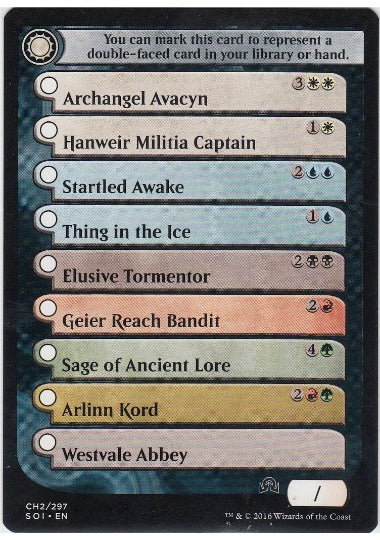 (英)イニストラードを覆う影 チェックリスト・カード / Shadows over Innistrad Checklist Card【SOI-TOKEN】 No.CH2
