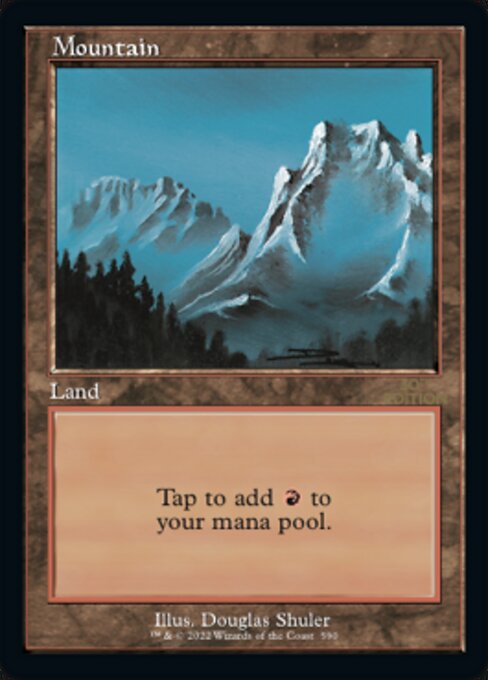 (英)山 / Mountain【30A】 (BlueMt) 旧枠加工カード No.590 ※トーナメントで使用することはできません。