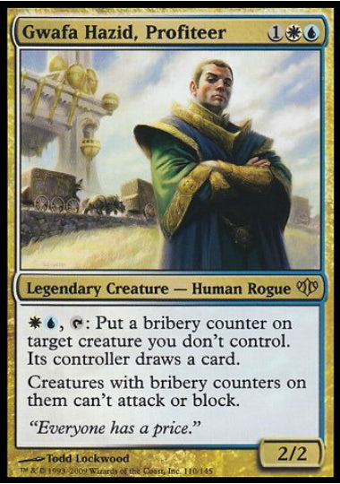 (英)【Foil】成金、グヮファ・ハジード / Gwafa Hazid, Profiteer【CON】 No.110