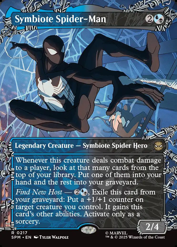 (英)【Foil】シンビオートのスパイダーマン / Symbiote Spider-Man ★ボーダーレス★(ウェブスリンガー) 【SPM】 No.217