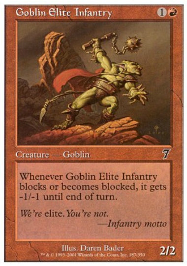 (英)ゴブリン精鋭歩兵部隊 / Goblin Elite Infantry【7ED】 No.187
