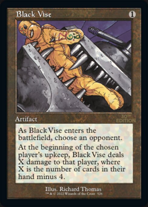 (英)黒の万力 / Black Vise【30A】 旧枠加工カード No.526 ※トーナメントで使用することはできません。