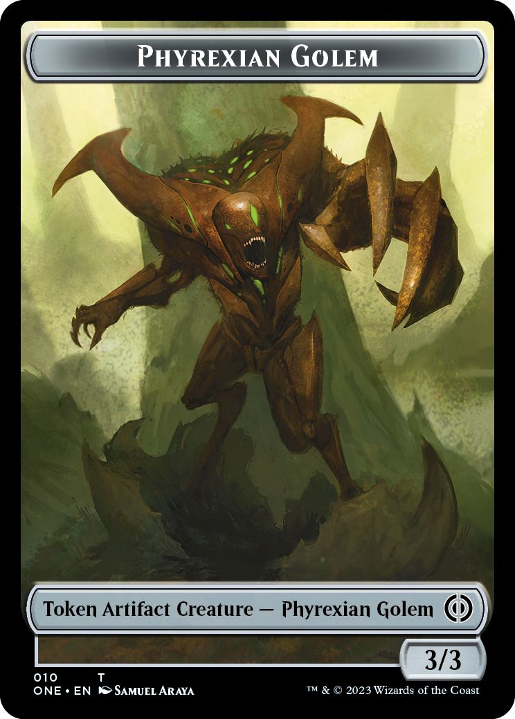(英)ファイレクシアン・ゴーレムトークン / Phyrexian Golem Token【ONE-TOKEN】 No.010
