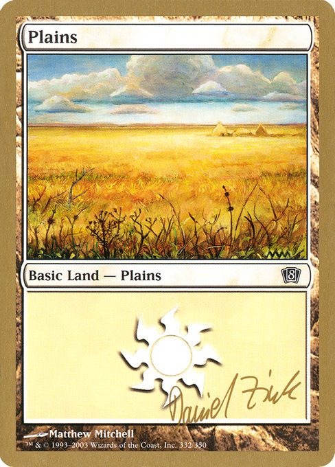 (英)平地 / Plains【WC03】 World Championship Decks 2003 Daniel Zink 金枠 No.107