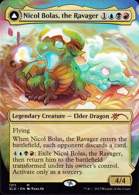 【統率者提示用カード】(英)破滅の龍、ニコル・ボーラス / Nicol Bolas, the Ravager - 覚醒の龍、ニコル・ボーラス / Nicol Bolas, the Arisen【SLD】 From Cute to Brute No.1211