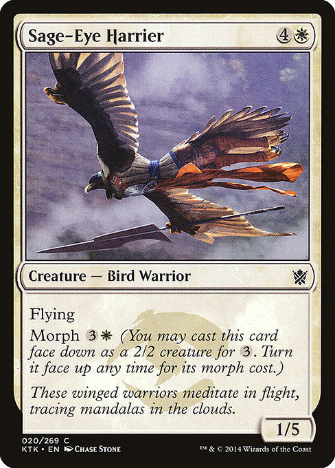 (英)【Foil】賢者眼の侵略者 / Sage-Eye Harrier【KTK】 No.020