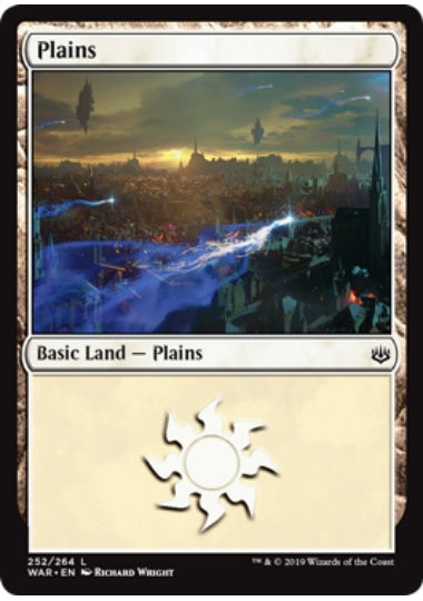 (英)【Foil】平地 / Plains【WAR】 No.252