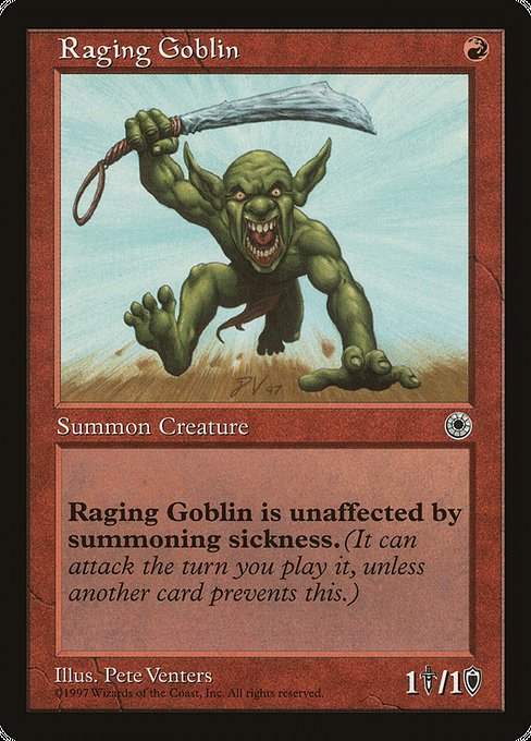 (英)怒り狂うゴブリン / Raging Goblin【POR】 (No Flavor Text) No.145