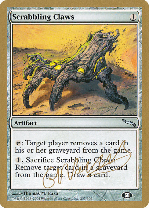 (英)ひっかき爪 / Scrabbling Claws【WC04】 World Championship Decks 2004 Gabriel Nassif サイドボード 金枠 No.060