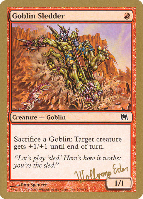 (英)ゴブリンのそり乗り / Goblin Sledder【WC03】 World Championship Decks 2003 Wolfgang Eder 金枠 No.067