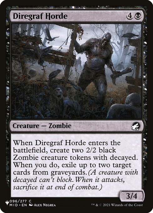 (英)戦墓の大群 / Diregraf Horde【MID】 PWシンボル付き再販 No.096