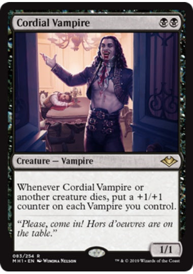 (英)【Foil】親切な吸血鬼 / Cordial Vampire【MH1】 No.083