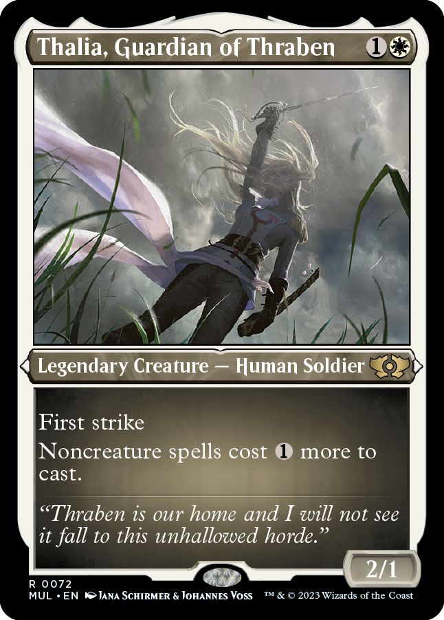 (英)【エッチングFoil】スレイベンの守護者、サリア / Thalia, Guardian of Thraben【MUL】 No.072