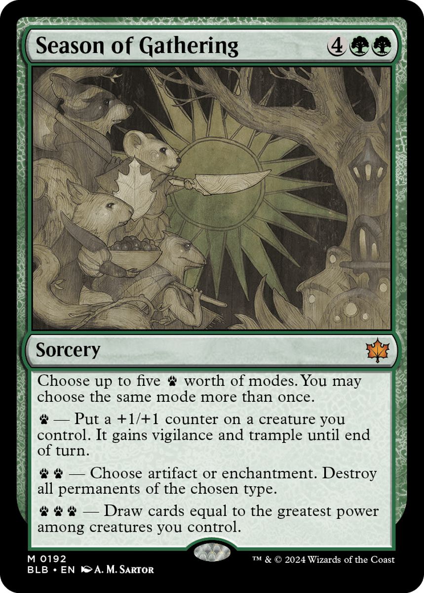 (英)【Foil】集会の季節 / Season of Gathering【BLB】 No.192