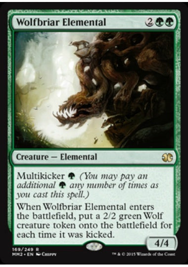 (英)狼茨の精霊 / Wolfbriar Elemental【MM2】 No.169