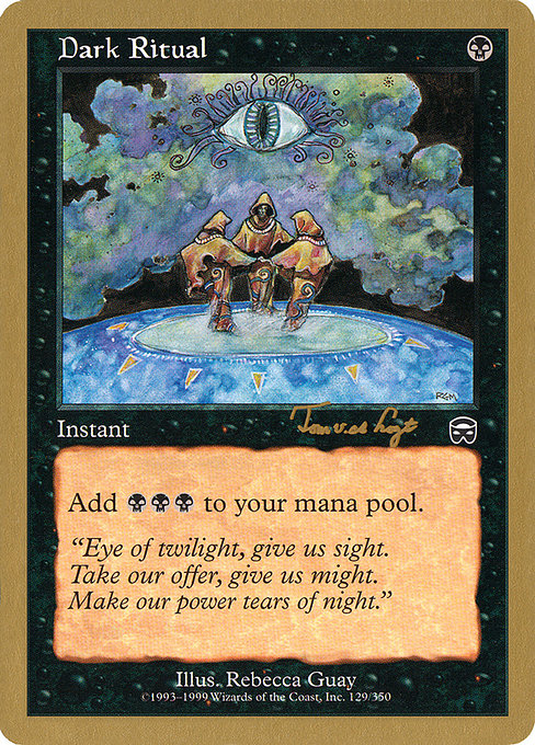 (英)暗黒の儀式 / Dark Ritual【WC01】 World Championship Decks 2001 Tom van de Logt 金枠 No.028